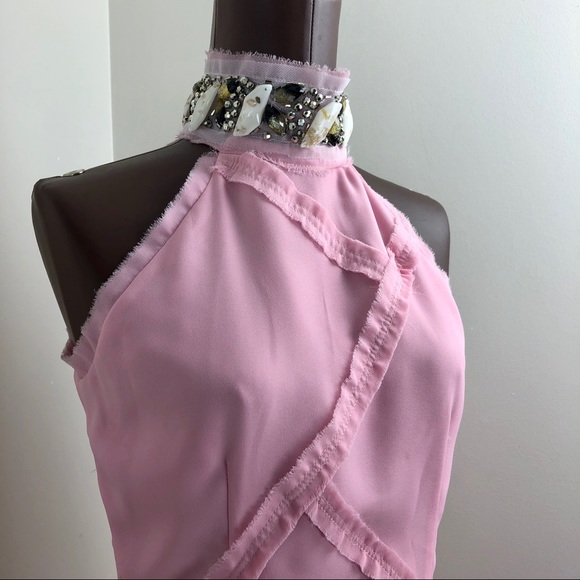 Christina Makowsky Slashed Frayed Razorback Dress - Picture 2 of 6